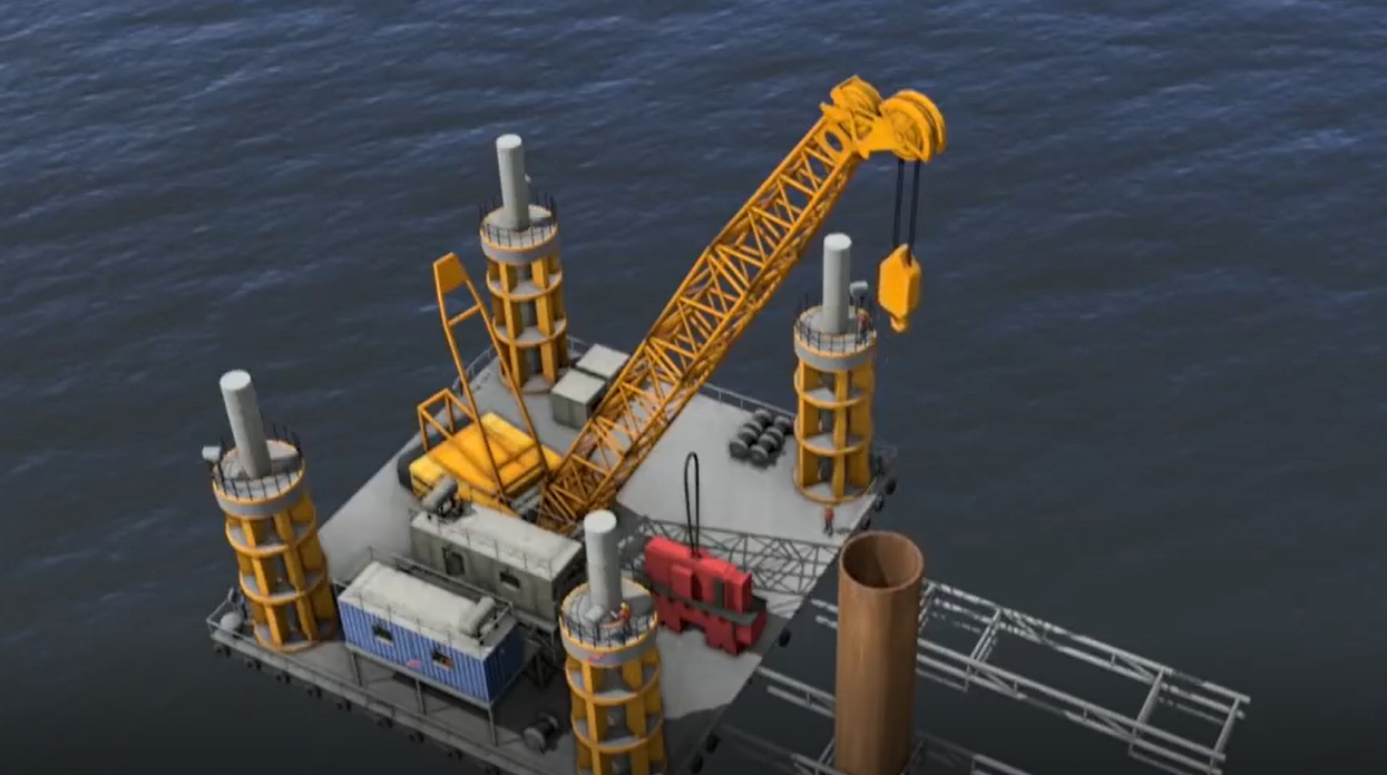 3D動(dòng)畫(huà)演示橋墩建造過(guò)程